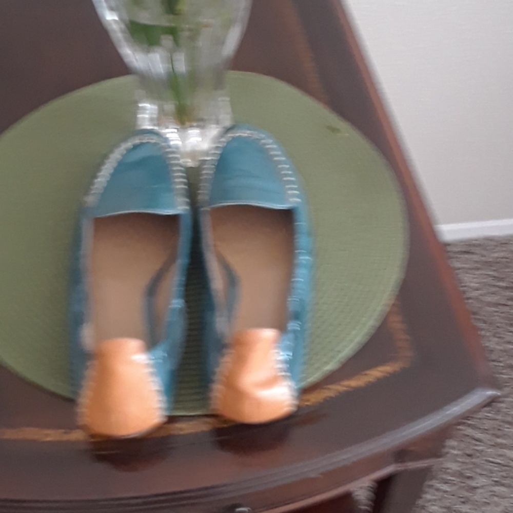 B. Makowsky Size 9M Blue and Tan